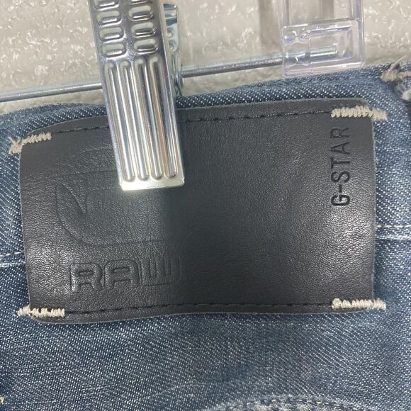 G-Star RAW Jeans Mens 32x32 Blue 3D Articulated Knee Button Fly Tapered - Picture 12 of 15